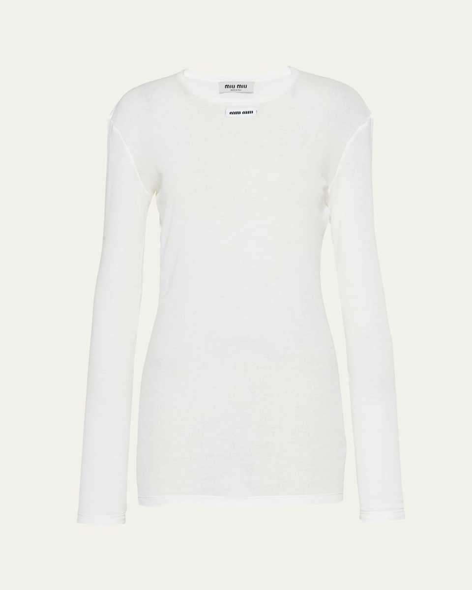 Long-Sleeve Fitted Mini Dress